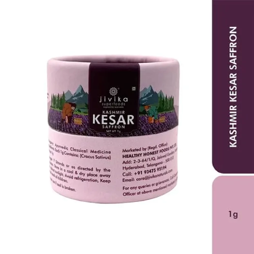 Jivika Naturals Kashmir Kesar-Saffron - 100percent Natural, 1 g-1.webp